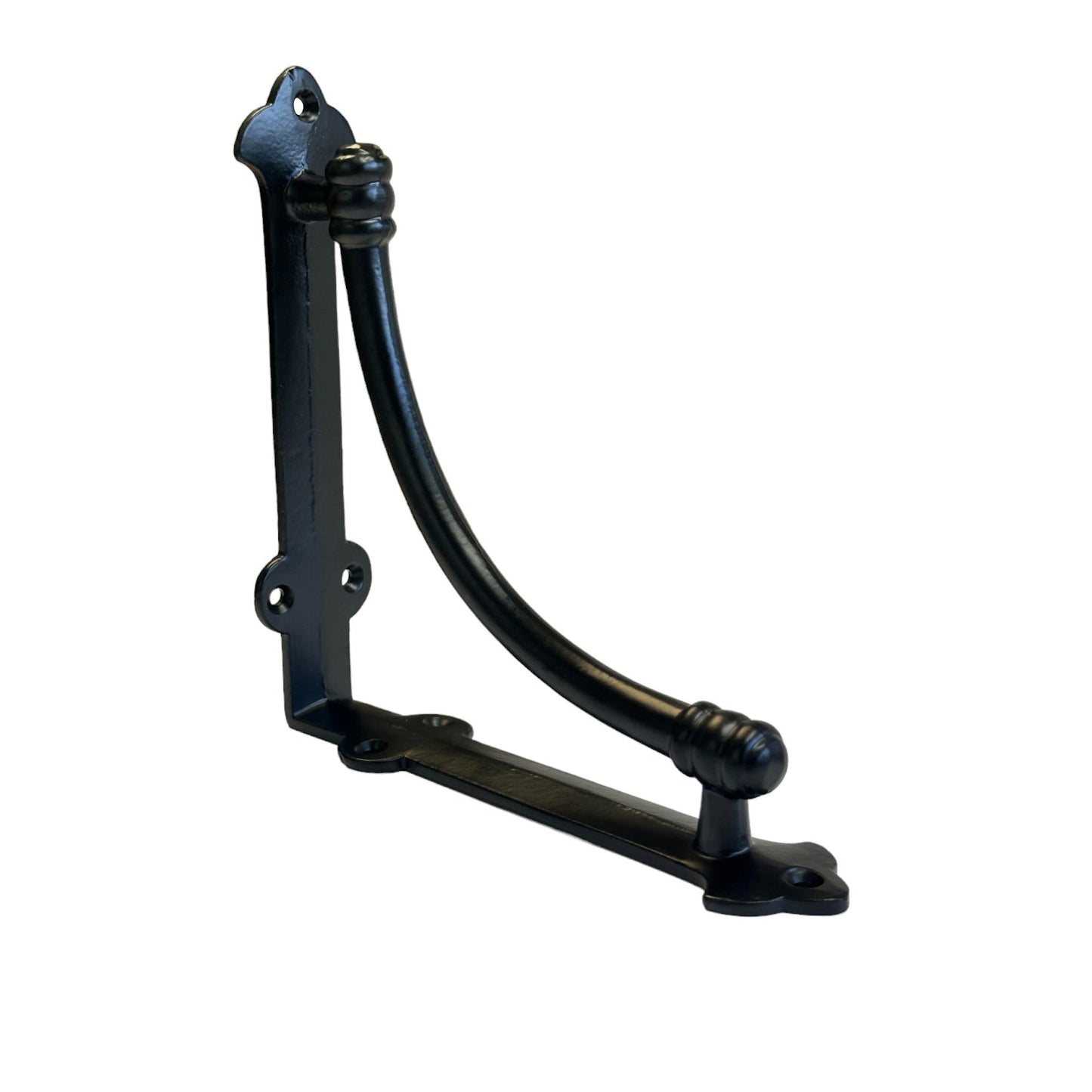 Slim Halfround Bracket, 7 inch, Black