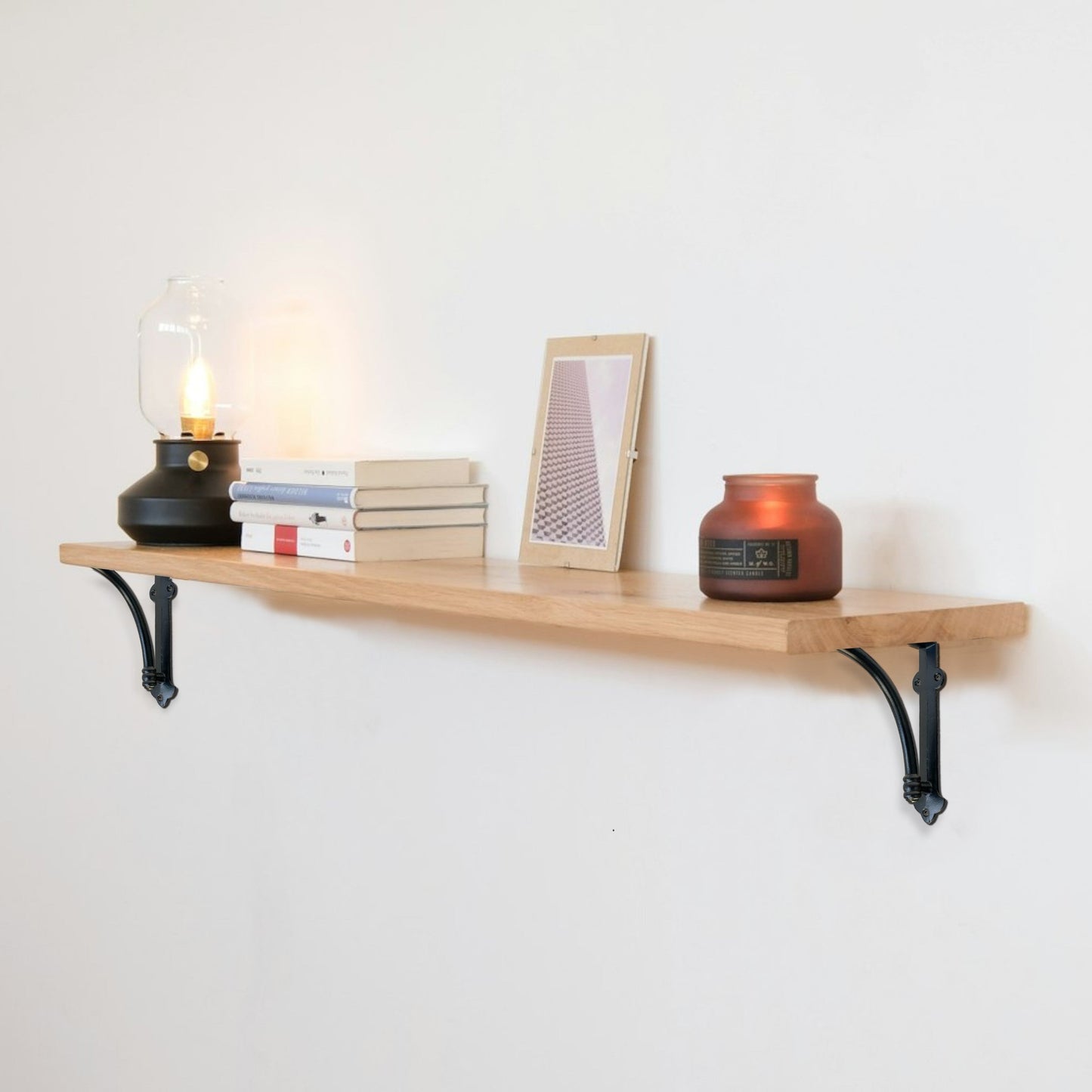 Slim Halfround Bracket, 7 inch, Black