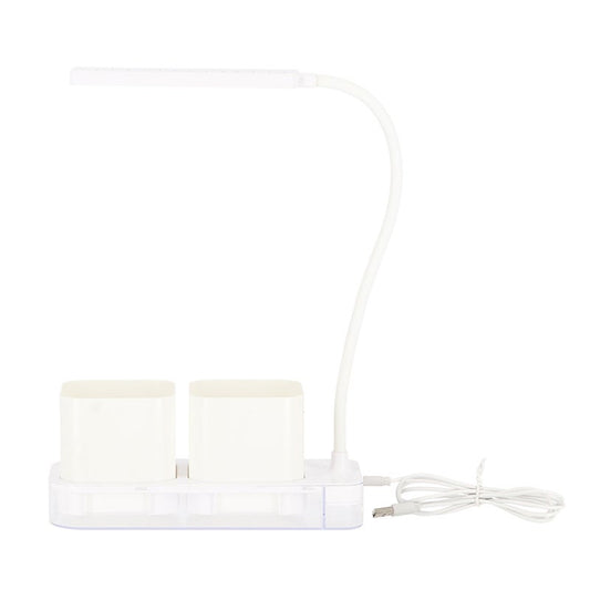 Plant Grow Lamp With 2 Pots White