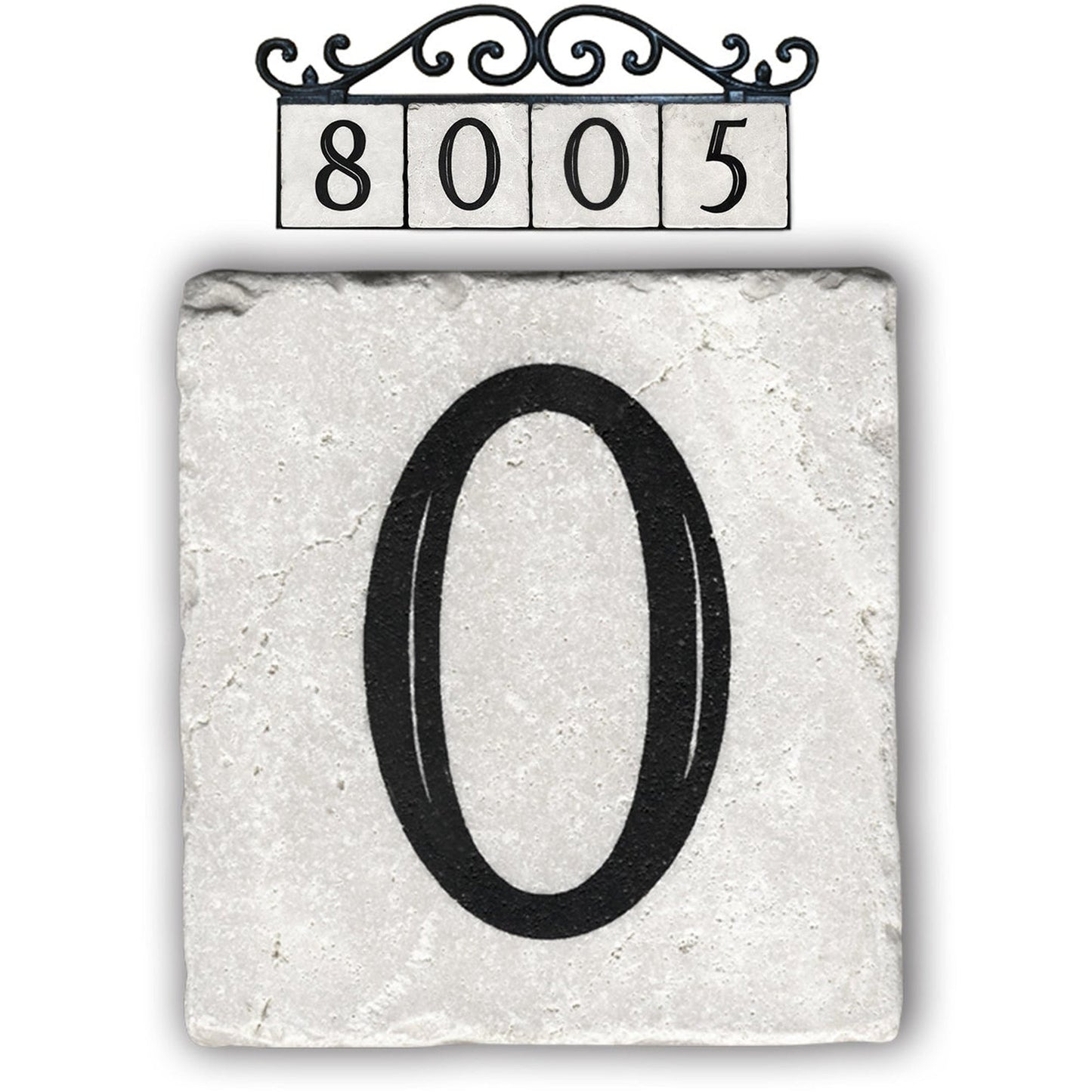 0, classic marble number tile