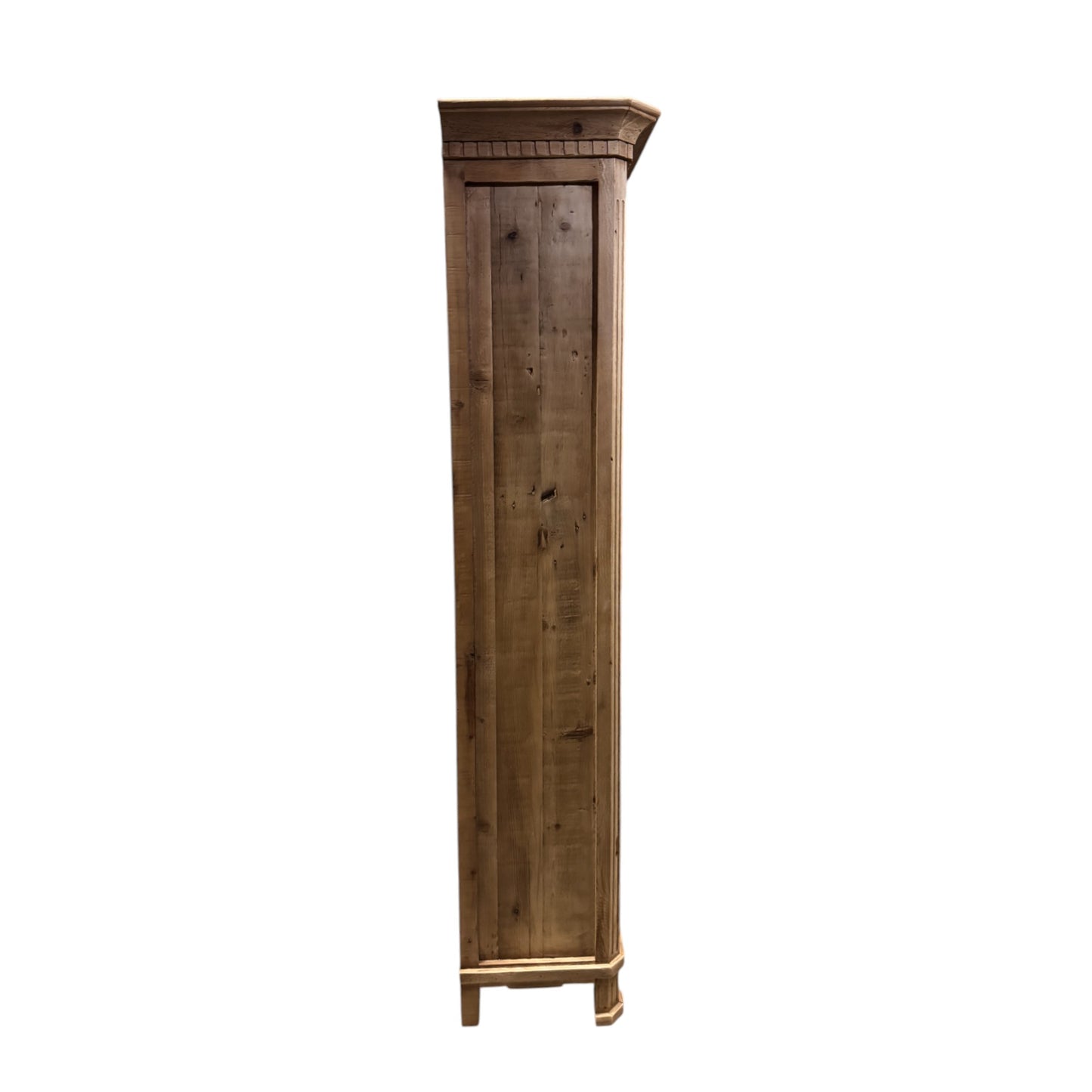 Recycled Old Pine Glass Cabinet, Natural