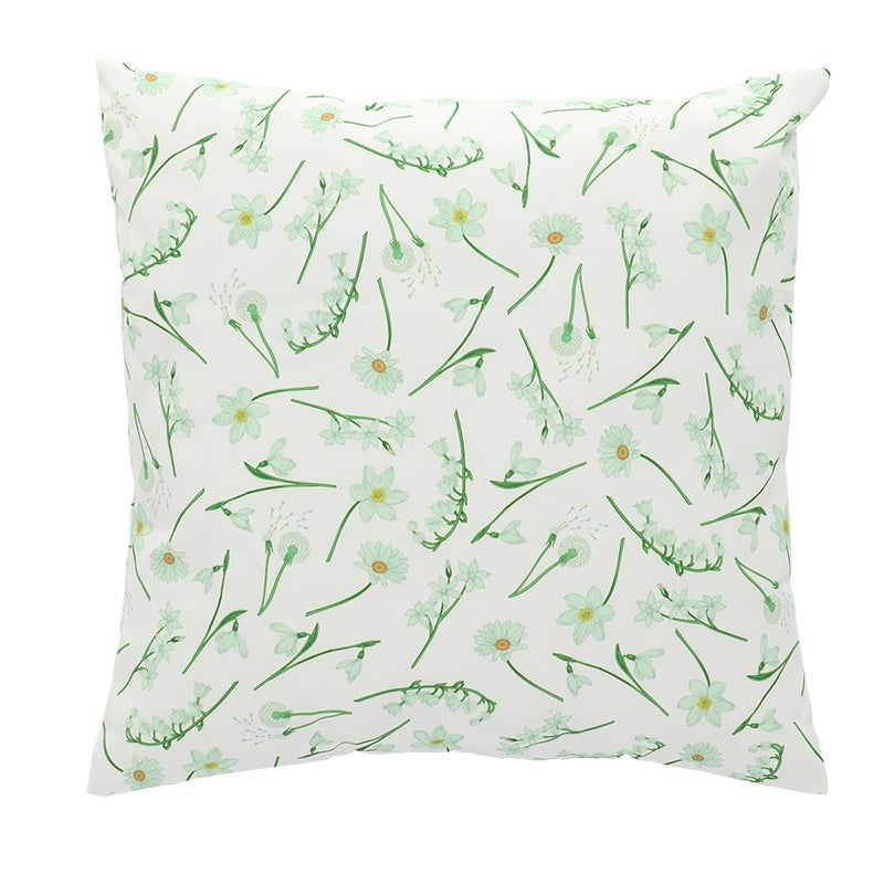 Outdoor Cushion Flowers White