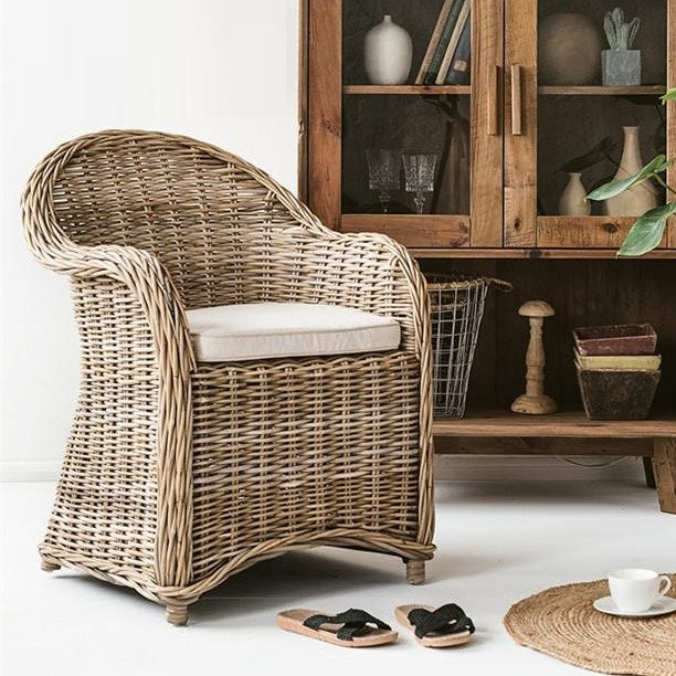 Rattan Arm Chair With Cushion