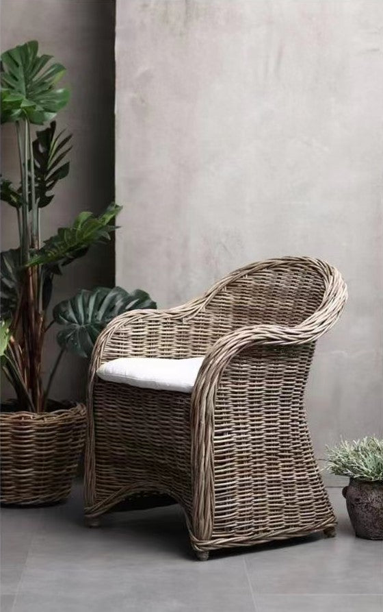 Rattan Arm Chair With Cushion