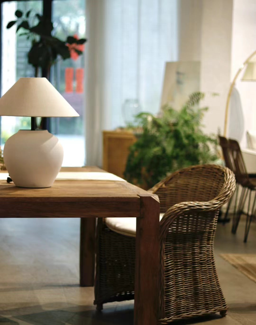 Rattan Arm Chair With Cushion