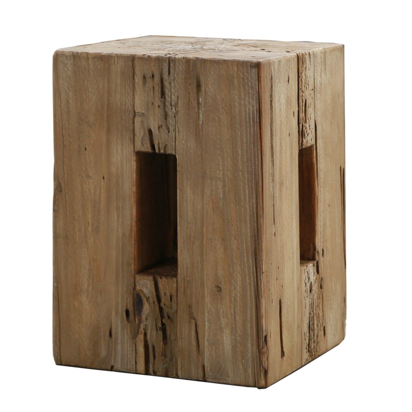 Recycled Wooden Ottoman Stool