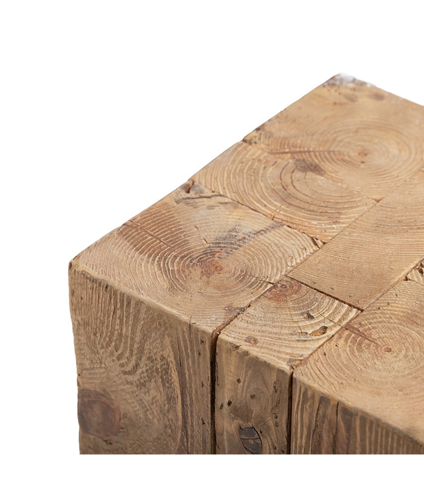 Recycled Wooden Ottoman Stool
