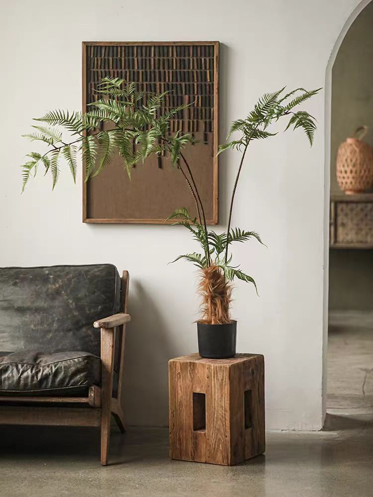 Recycled Wooden Ottoman Stool
