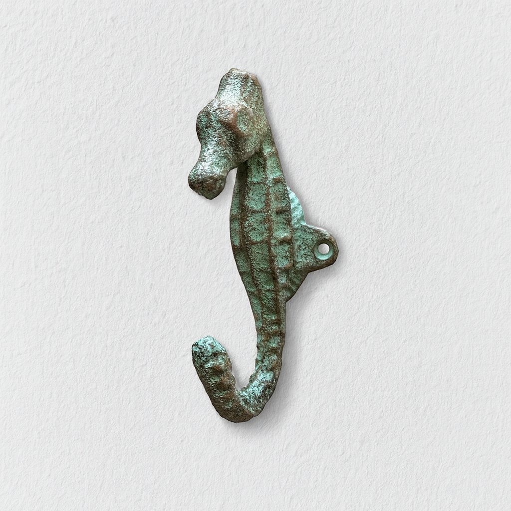 Seahorse Hook Antique Copper