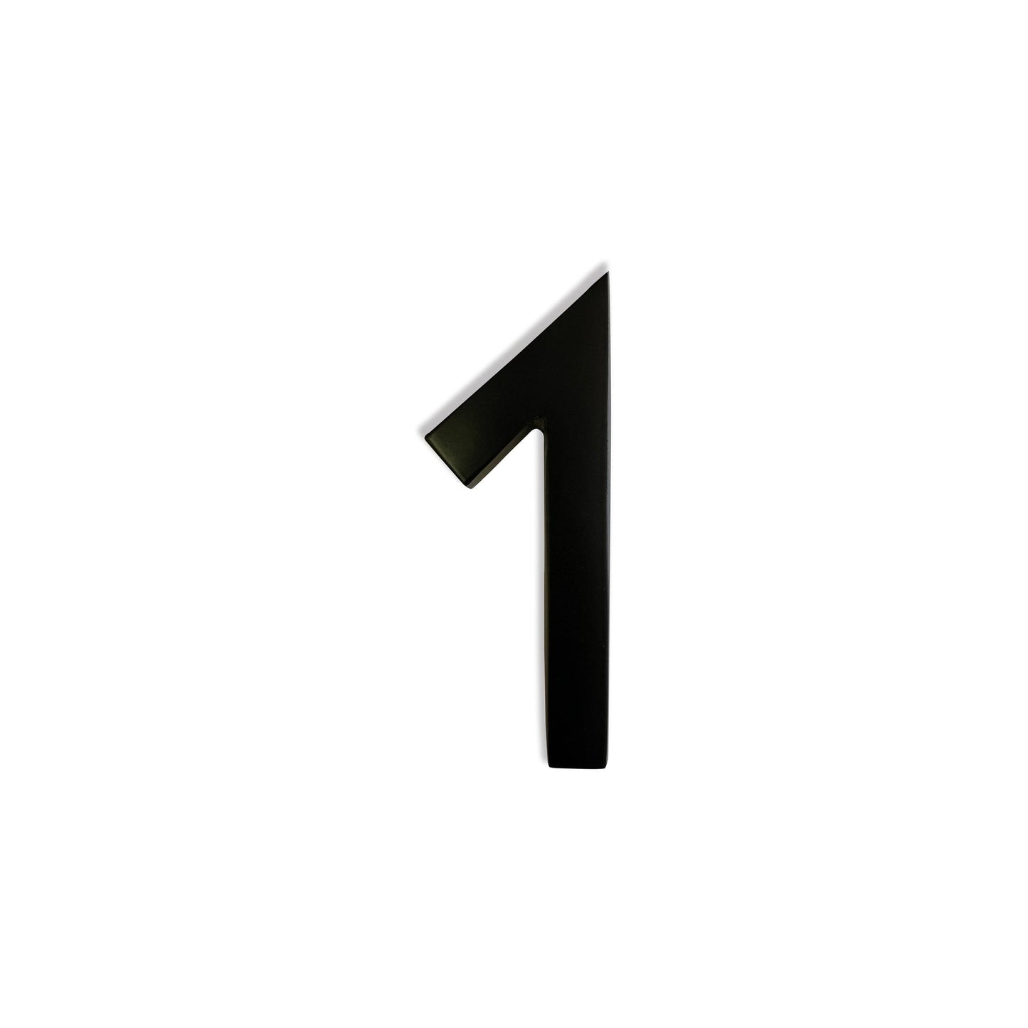 Magnetic Aluminum House Number #1, 4 in, Black