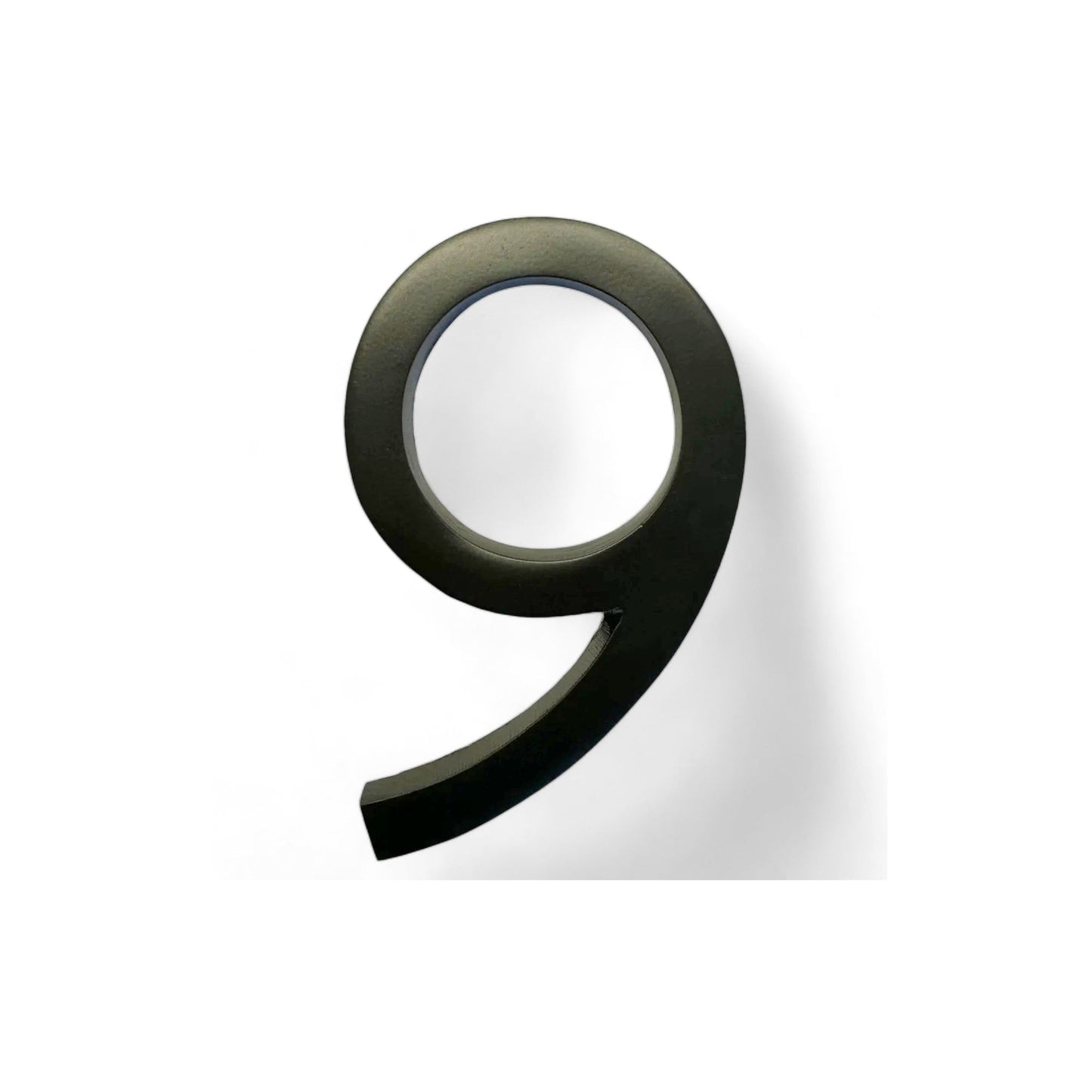 Self Adhesive Aluminum Number 9, 5 inch, Black