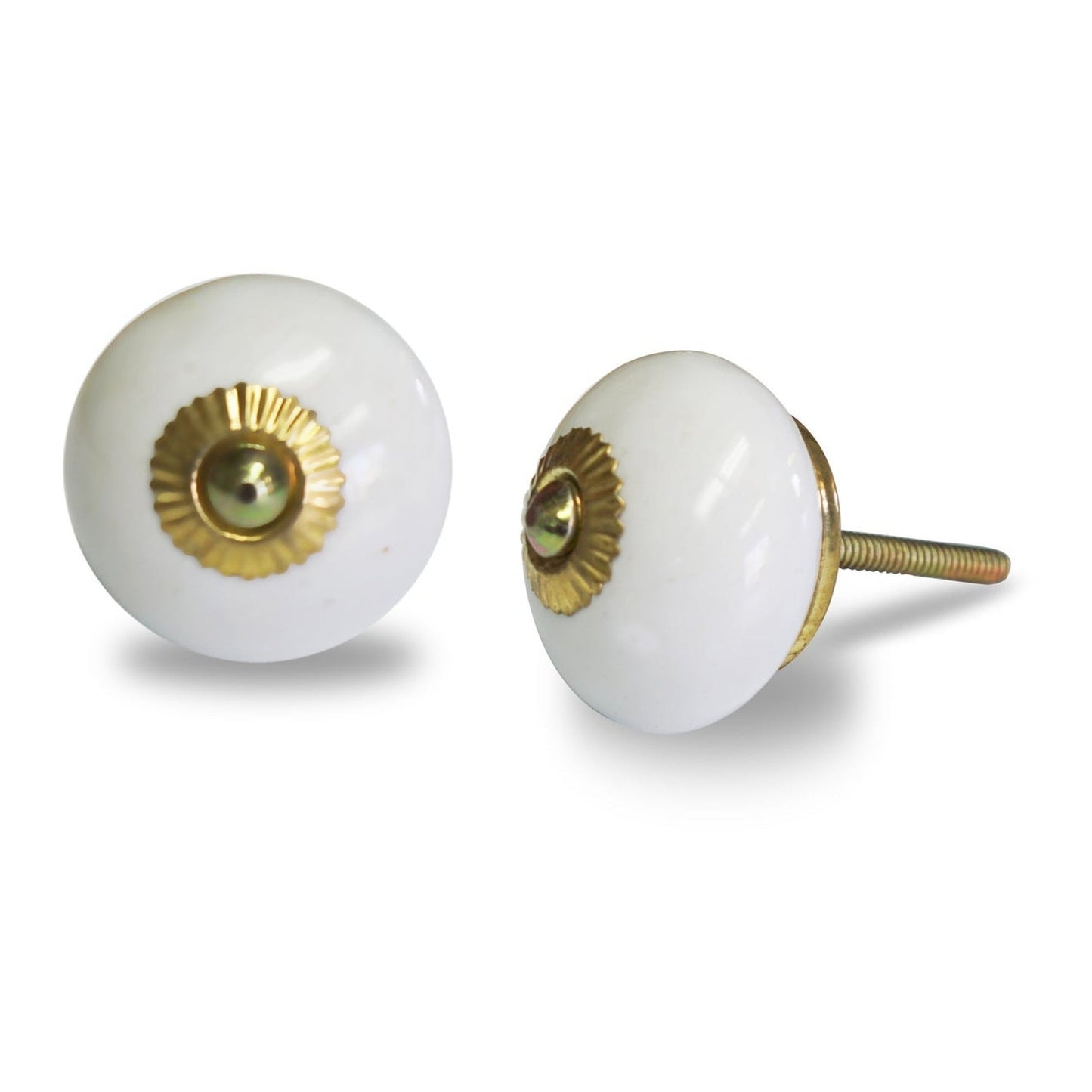 CN011-3 Knob, Ceramic, Plain White