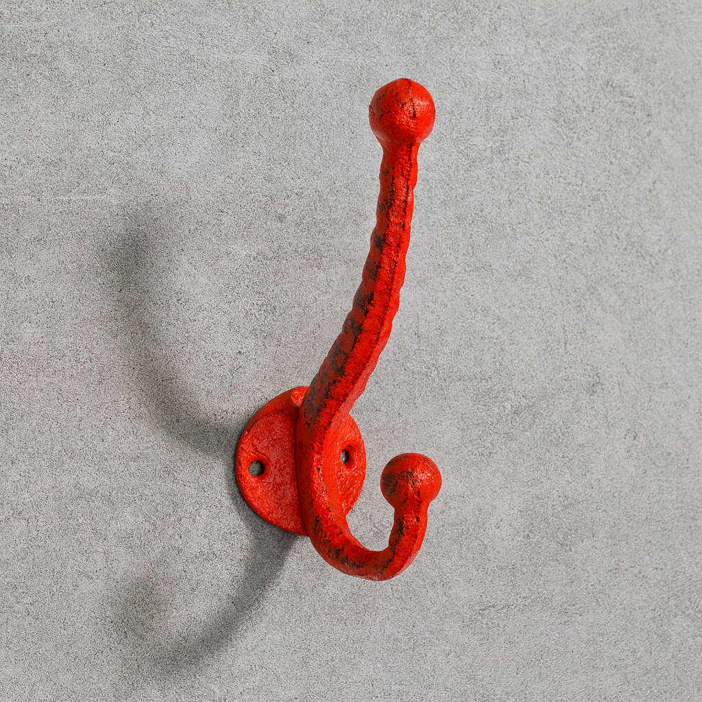 Double Hook Rustic Red
