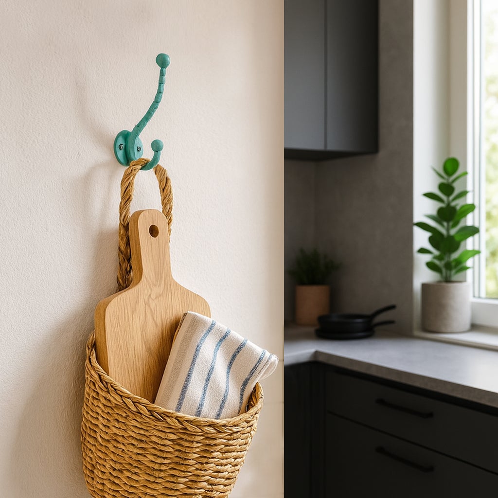 Double Hook Rustic Turquoise