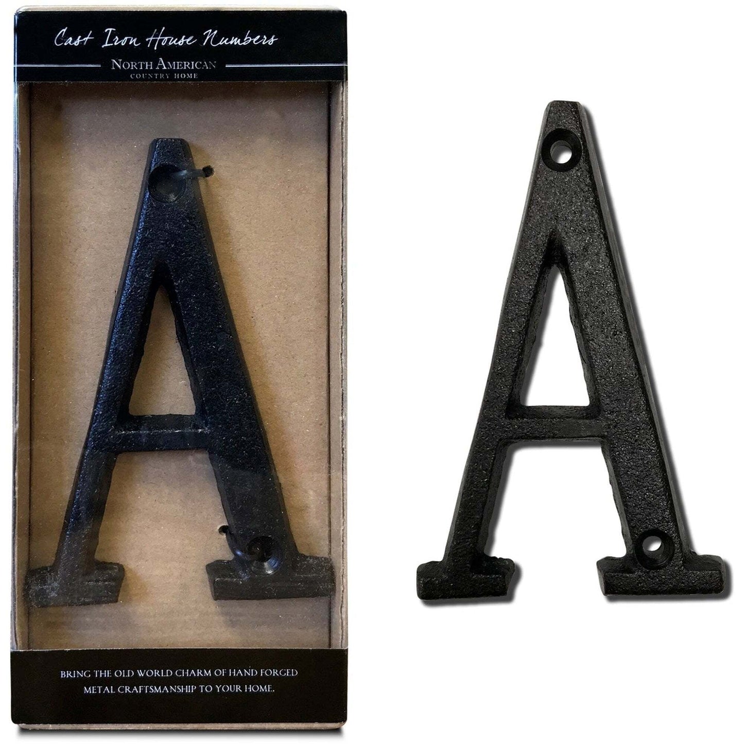 Cast Iron Letter A Black (JS-CN6-A)