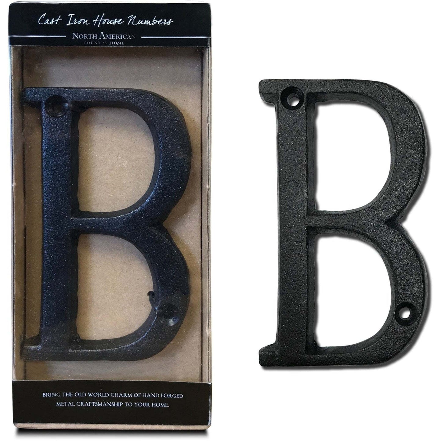 Cast Iron Letter B Black (JS-CN6-B)