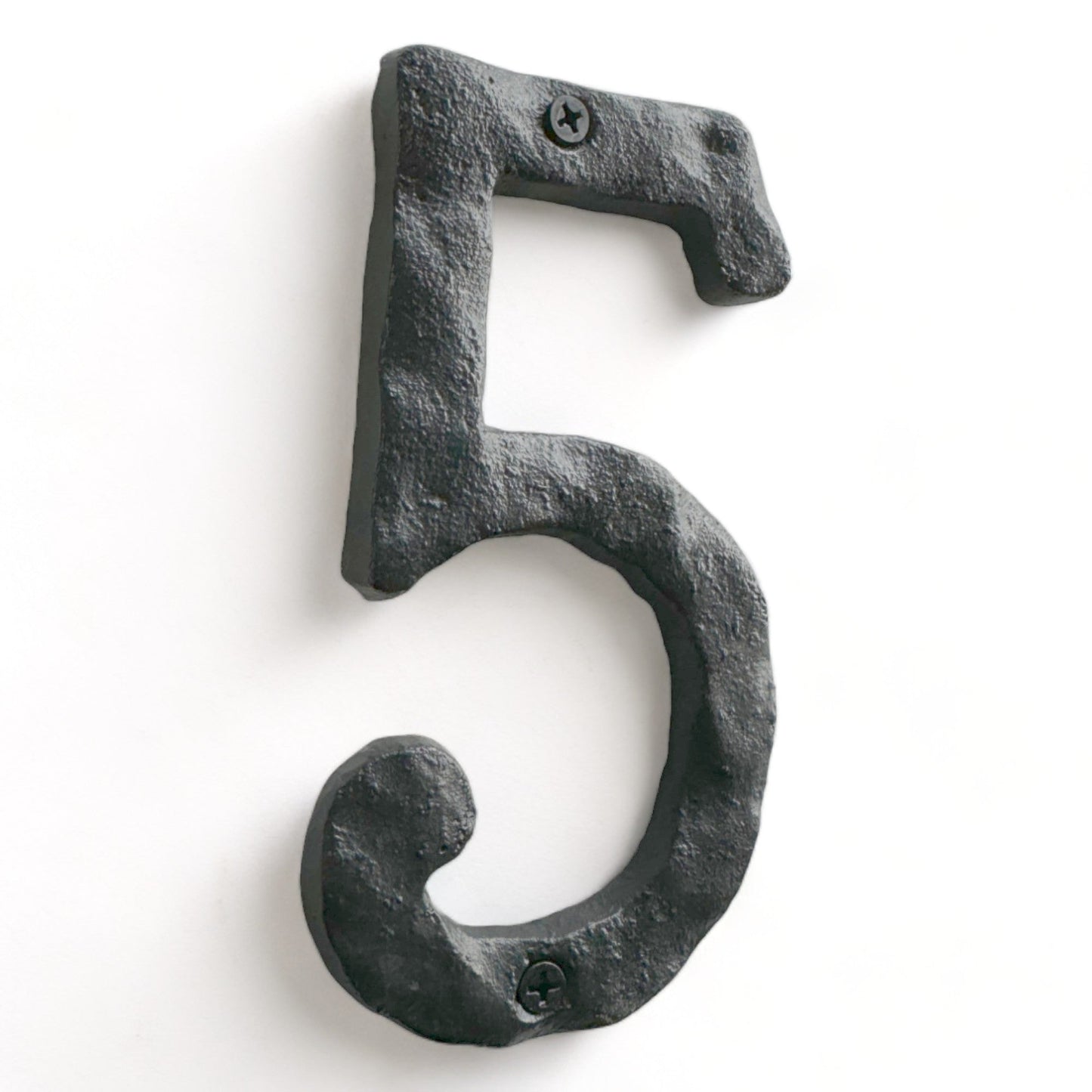 Cast iron number 5, 5.5 in (JS-RUSTICNUMBER-5)