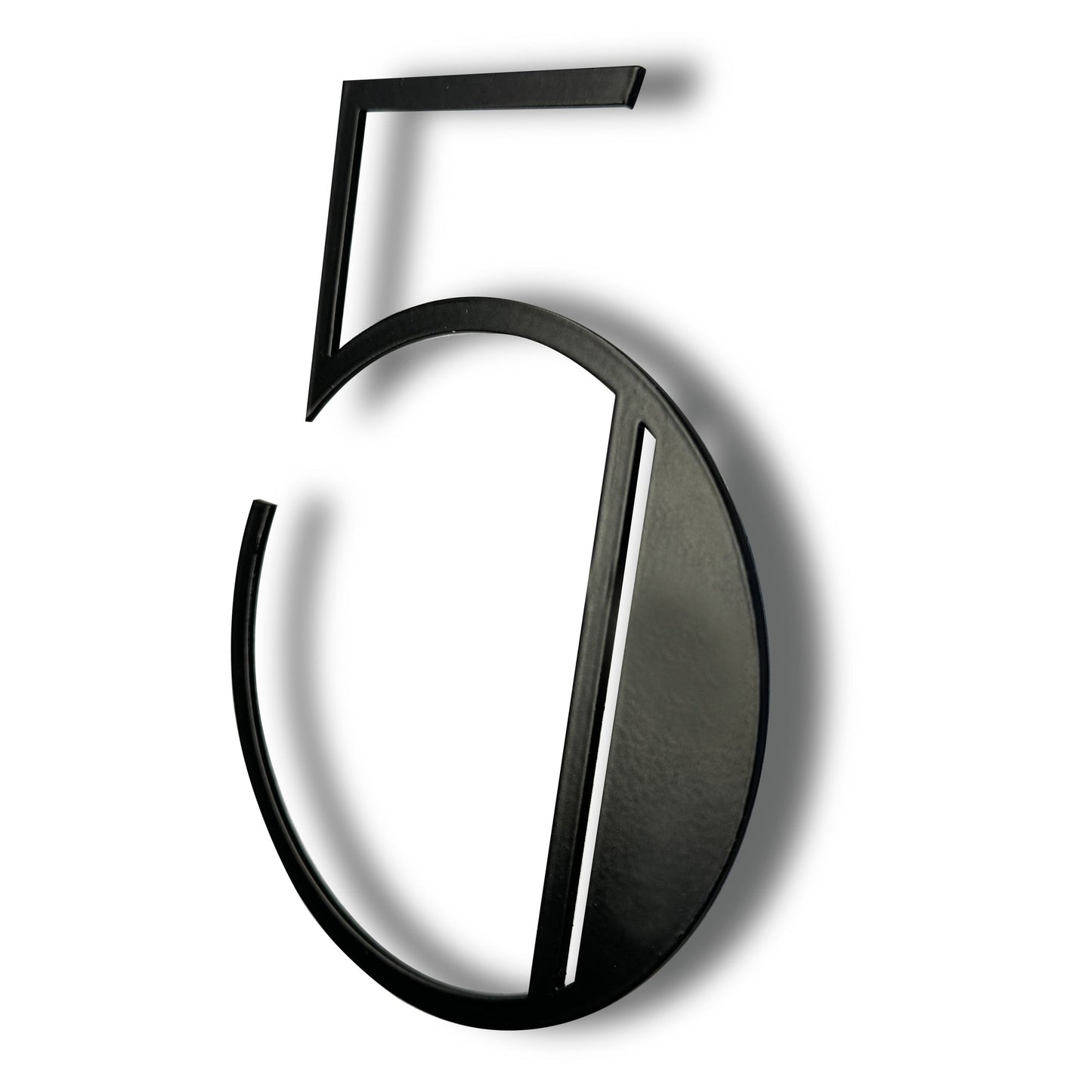 Black Deco Number-5, 6 in