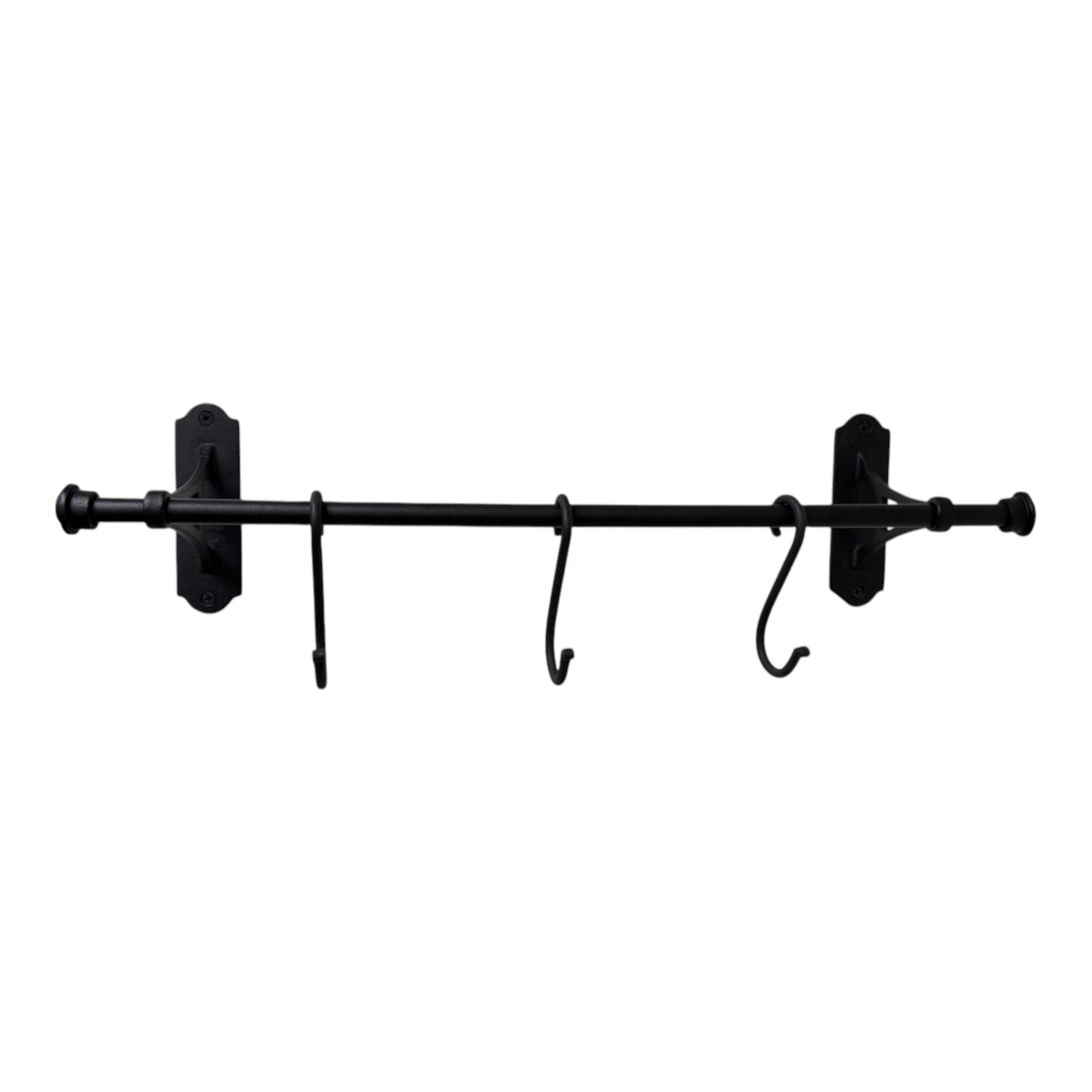 Hand-Forged Hook Rack With 3 Hangers