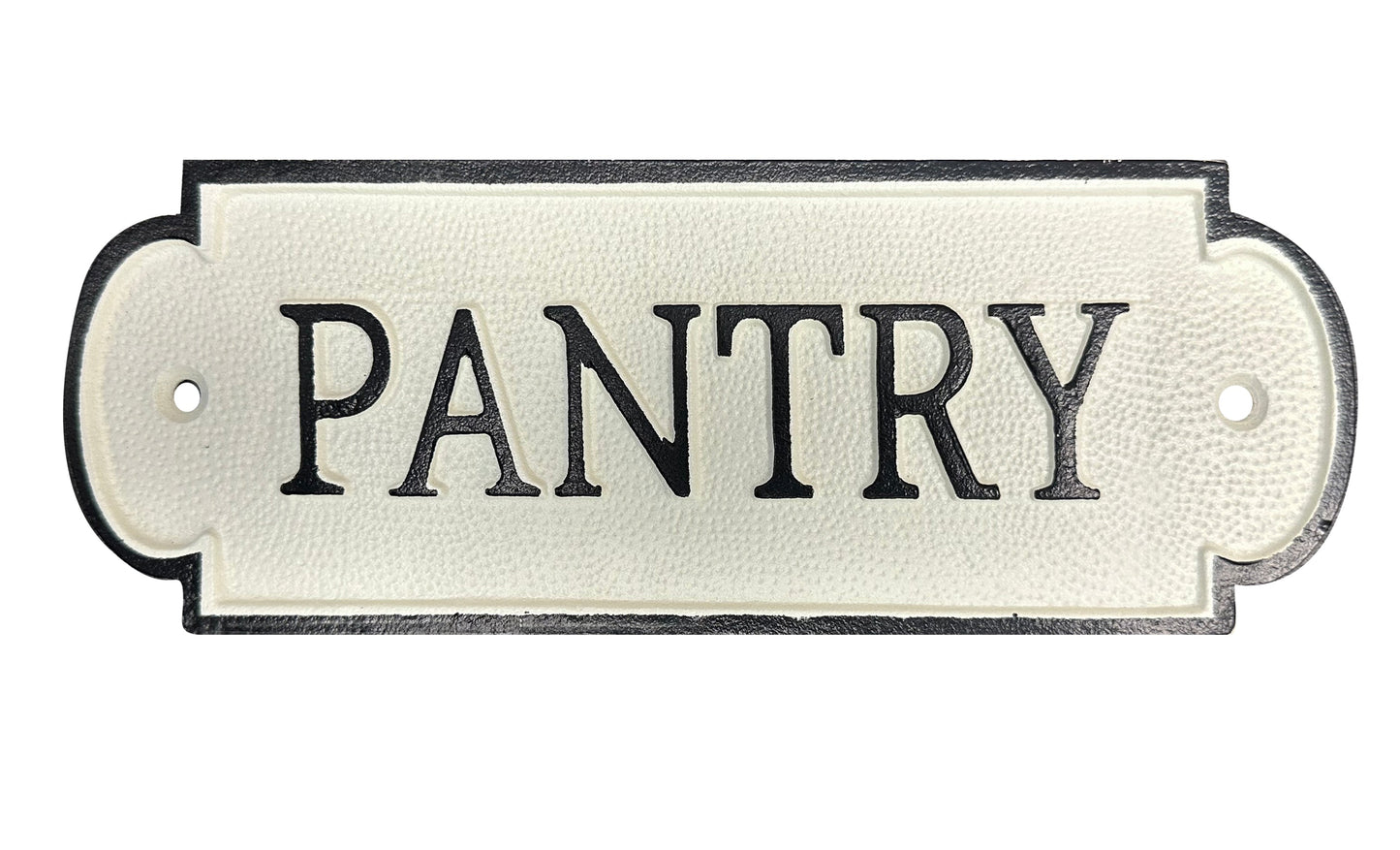 Cast Iron Sign, Pantry, Black Words With Whiteground