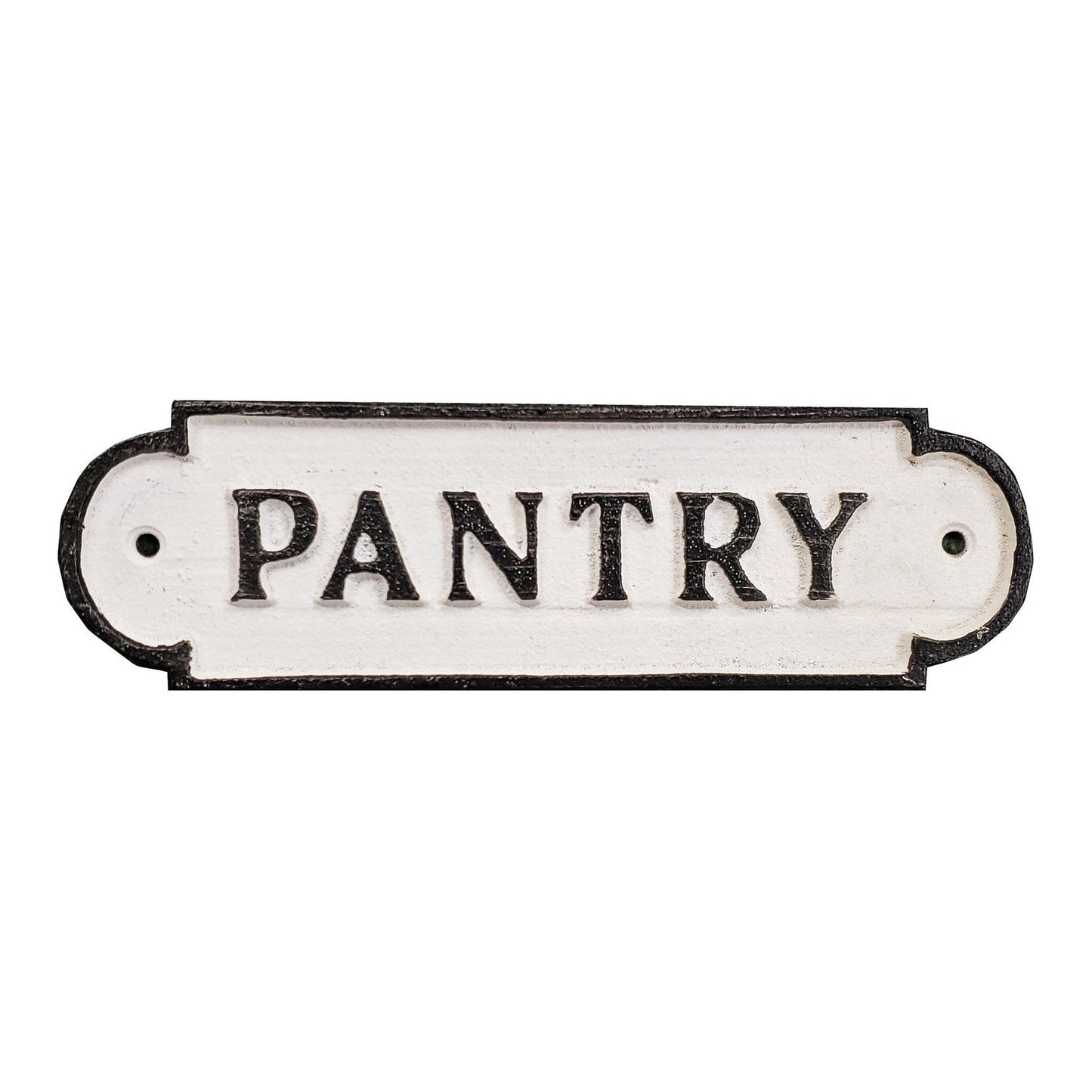 Cast Iron Sign, Pantry, Black Words With Whiteground