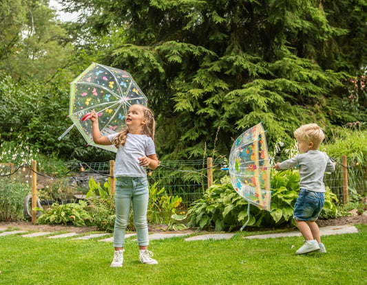 Kids Umbrella Transparent Butterflies