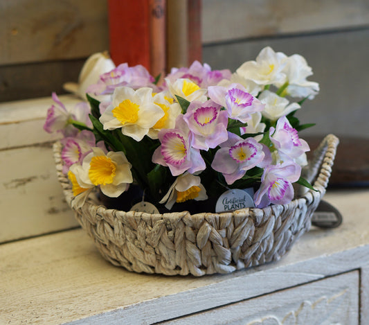 White Woven Basket (KI-8032)