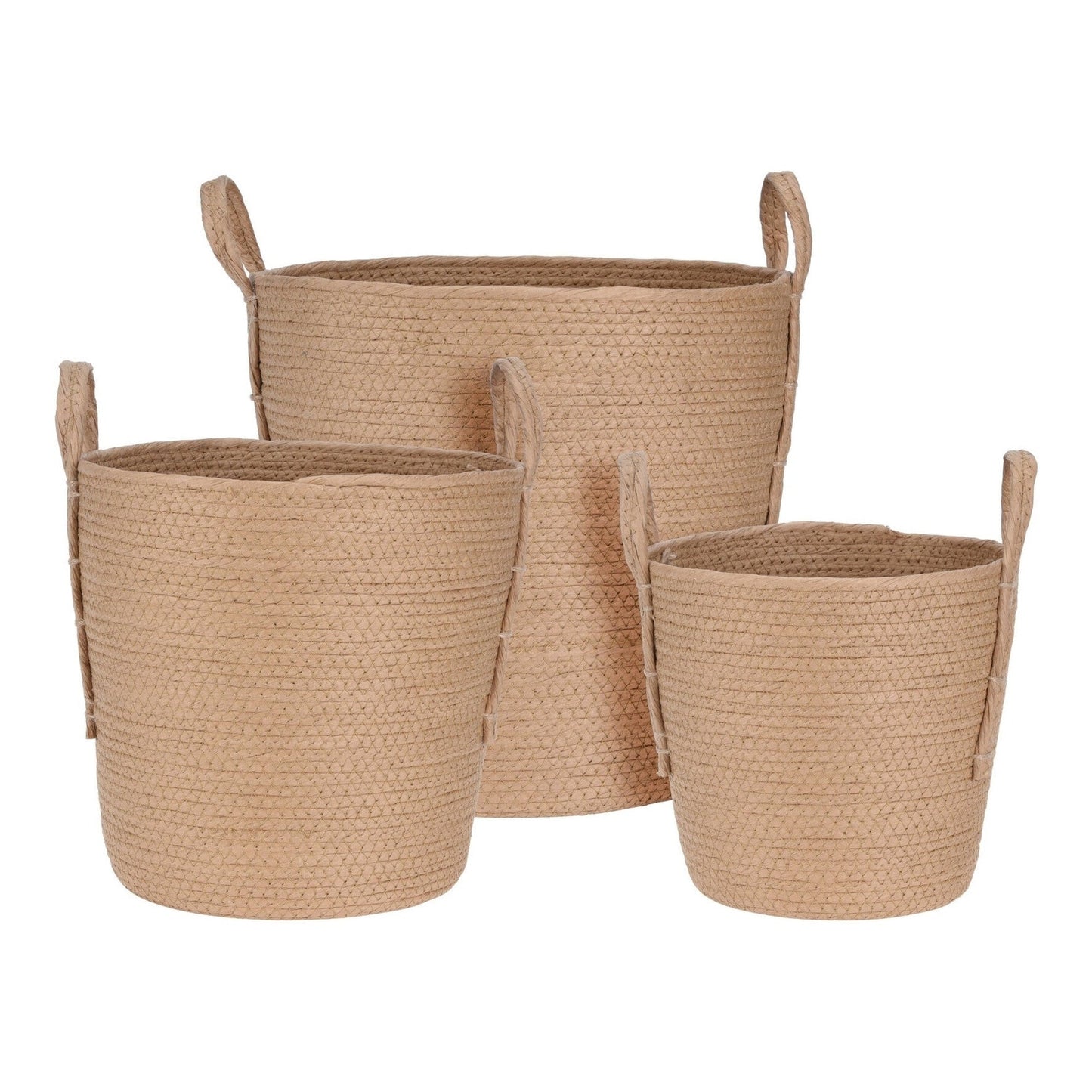 Basket Set Of 3 Sizes, Each Piece With 2 Handles (KI-B1030)