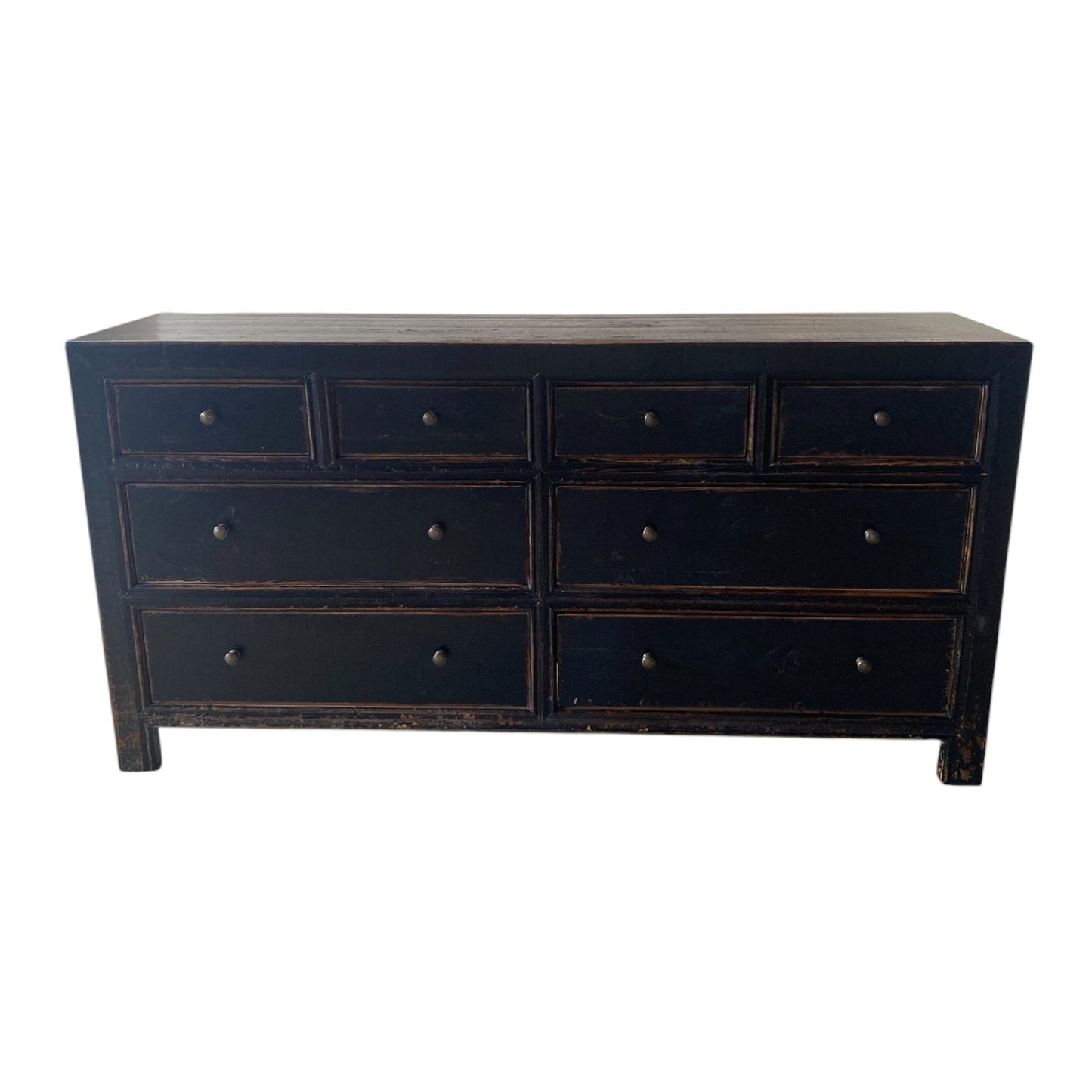 Recycled Pine 8Dws Buffet, Black Distressed