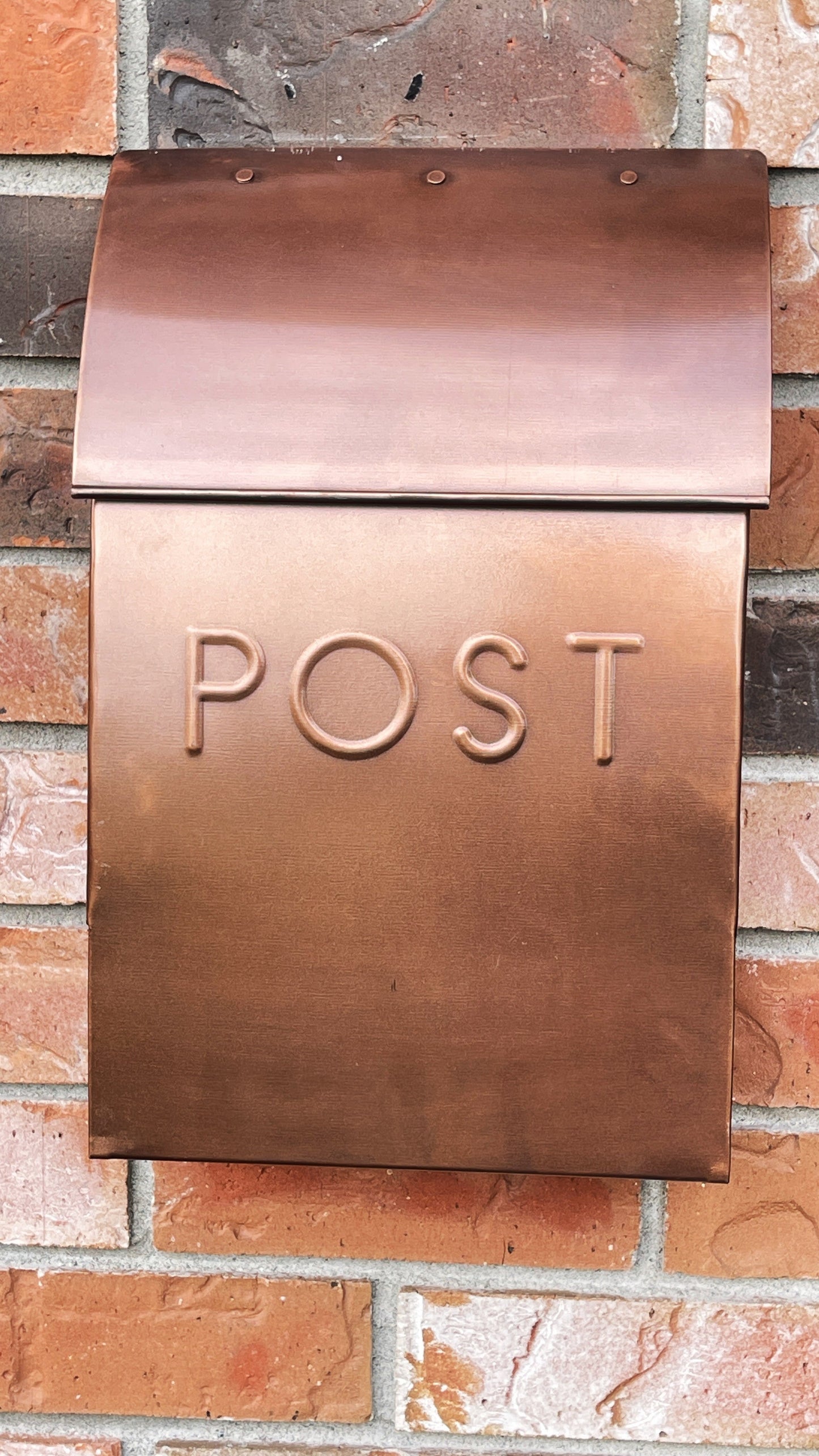 Milano Pointed Mailbox, Antique Copper