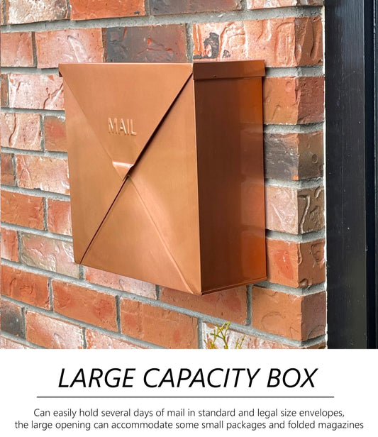 Large Chicago Letter Mailbox, Copper