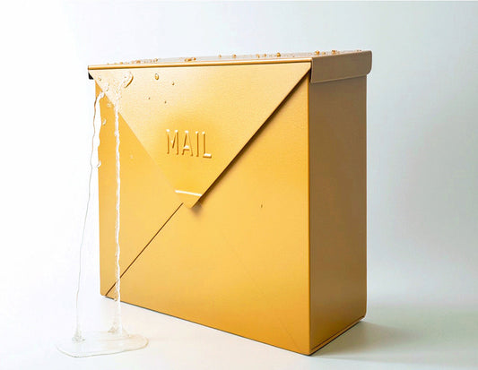 Large Chicago Letter Mailbox, Yellow