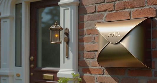 Antique Brass Envelope Mailbox, Small