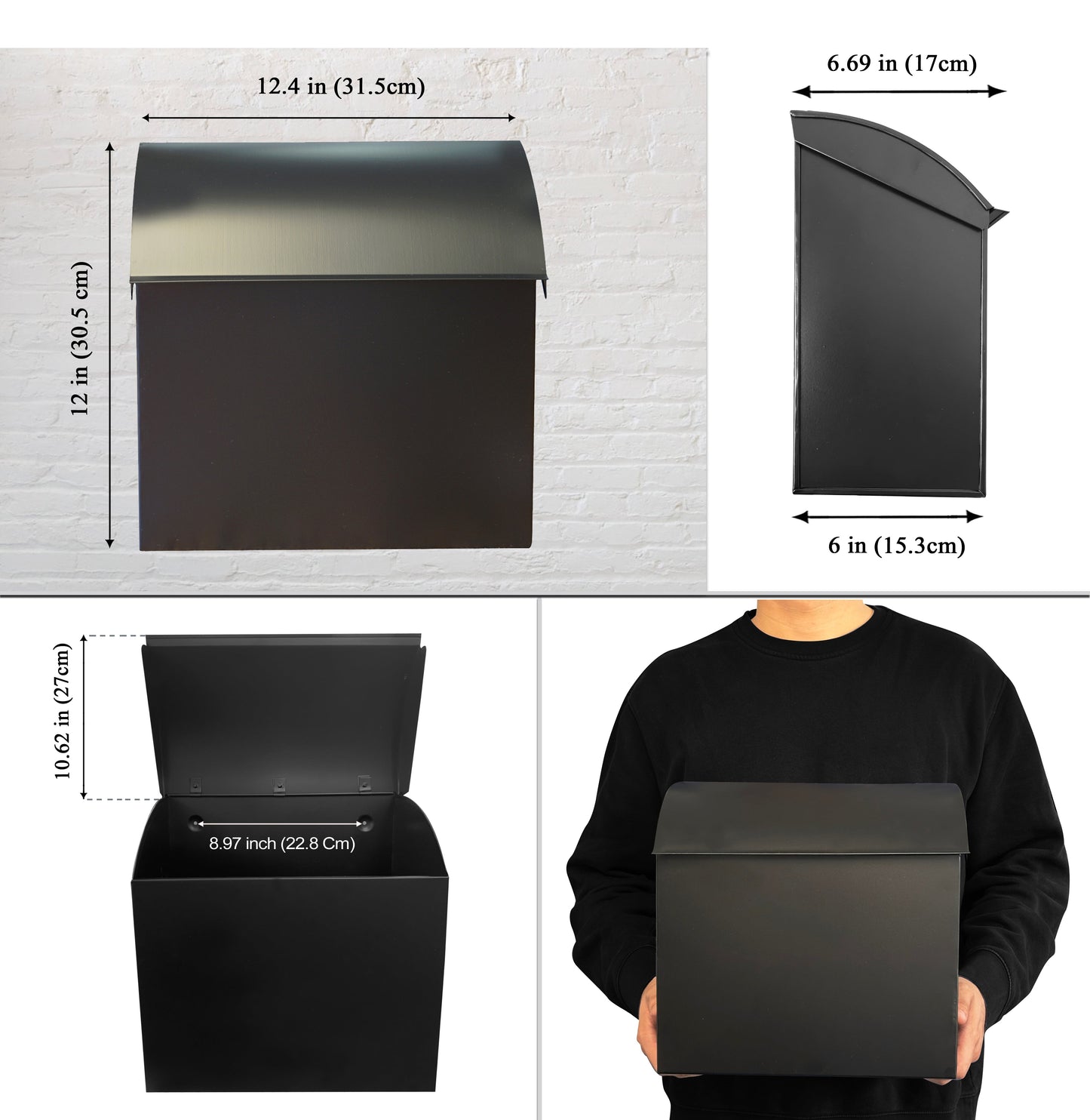 Baxter Mailbox Black