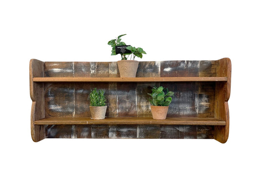Wooden Wall Mounted Hook Rack With Shelf