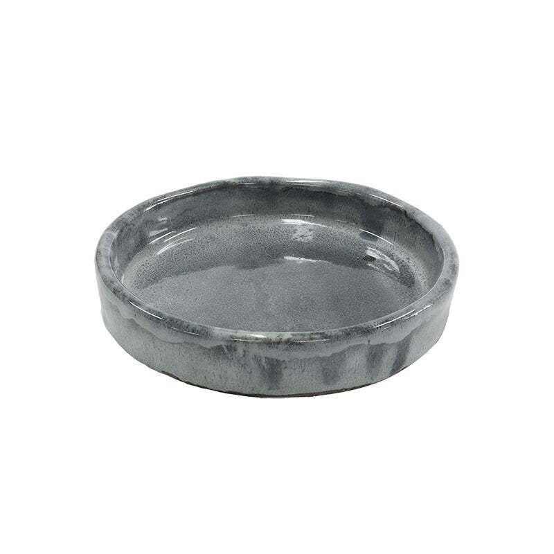 Saucer Glazed Grey 15CM