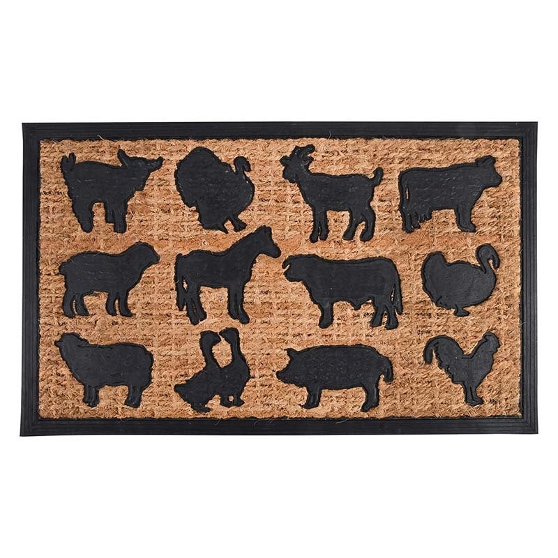 Doormat Rubber/ Coir Farm Animals