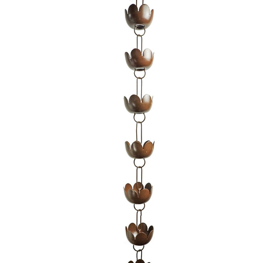 Lily Cup Rain Chain 3x96 inch.