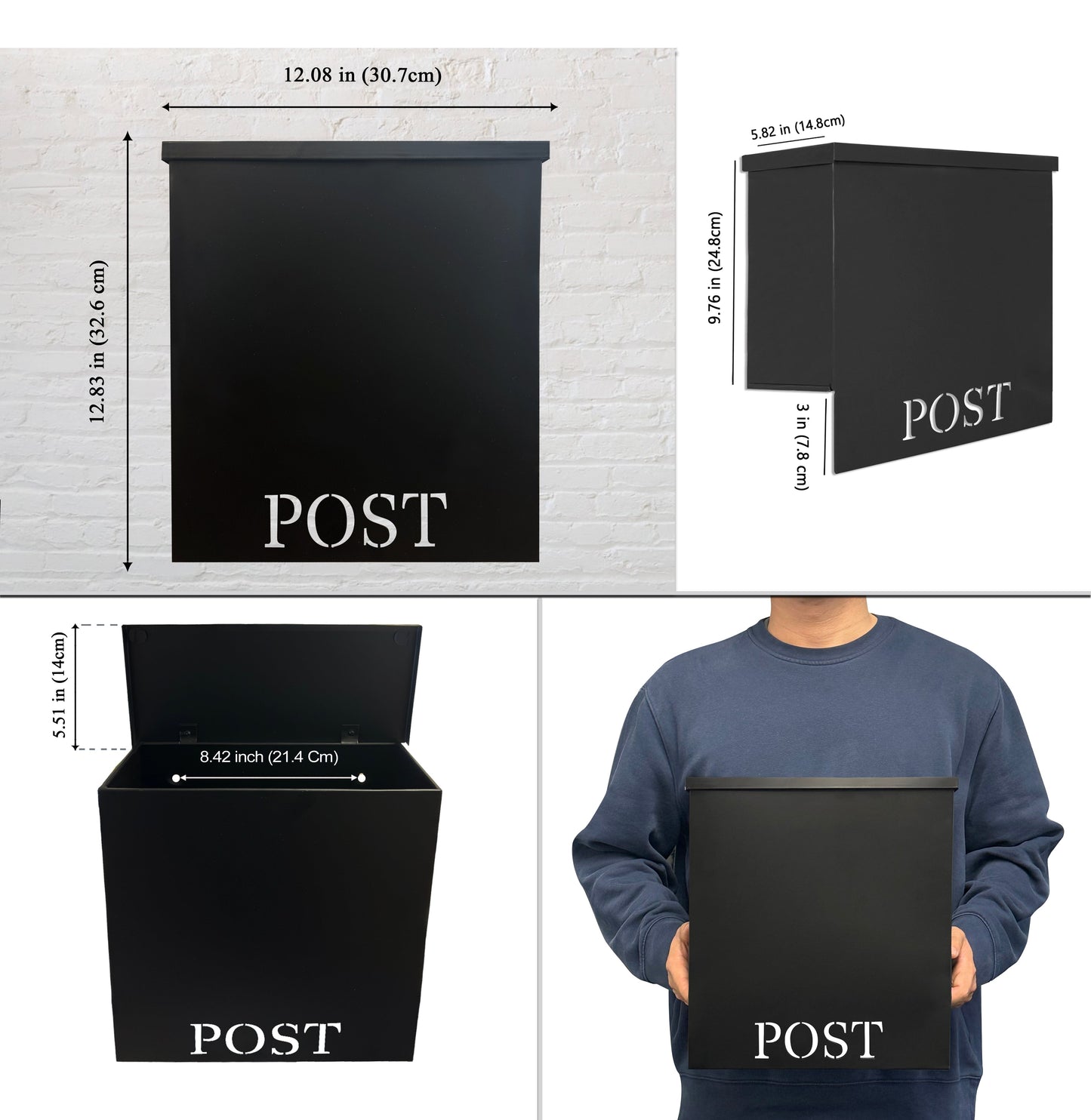 Stanley Iron Mailbox, Antique Copper, W/Cut, Last Chance