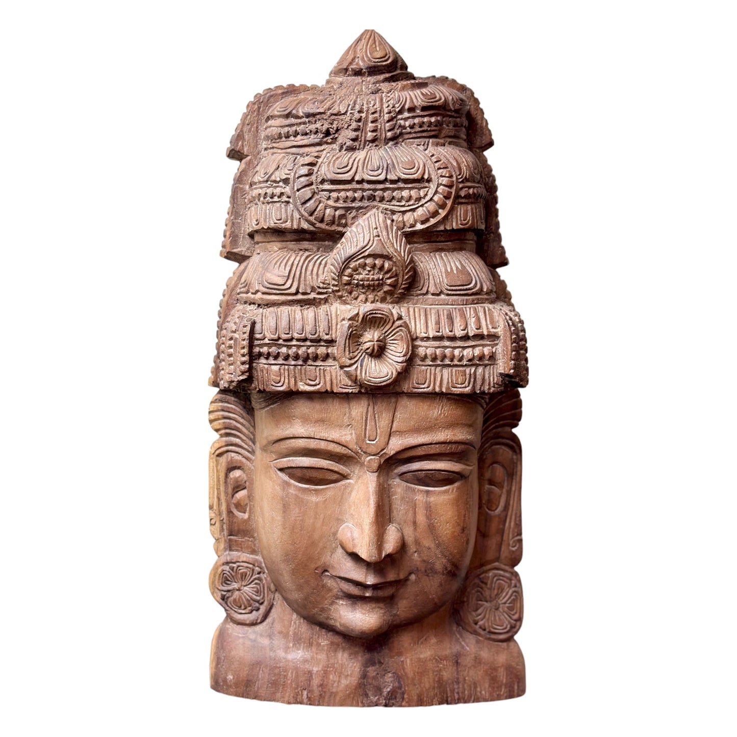 Vintage Hand-Carved Face Mask