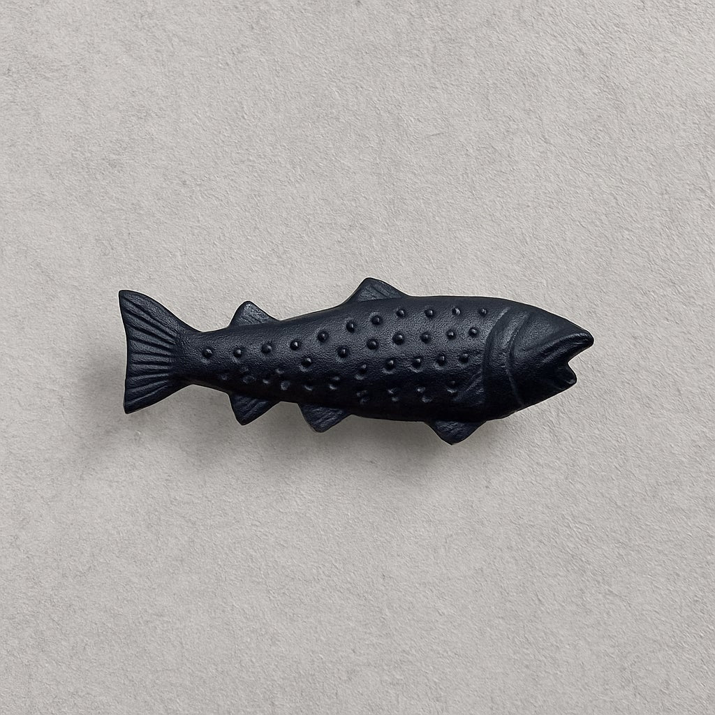 Fish Knob Antique Black Finish