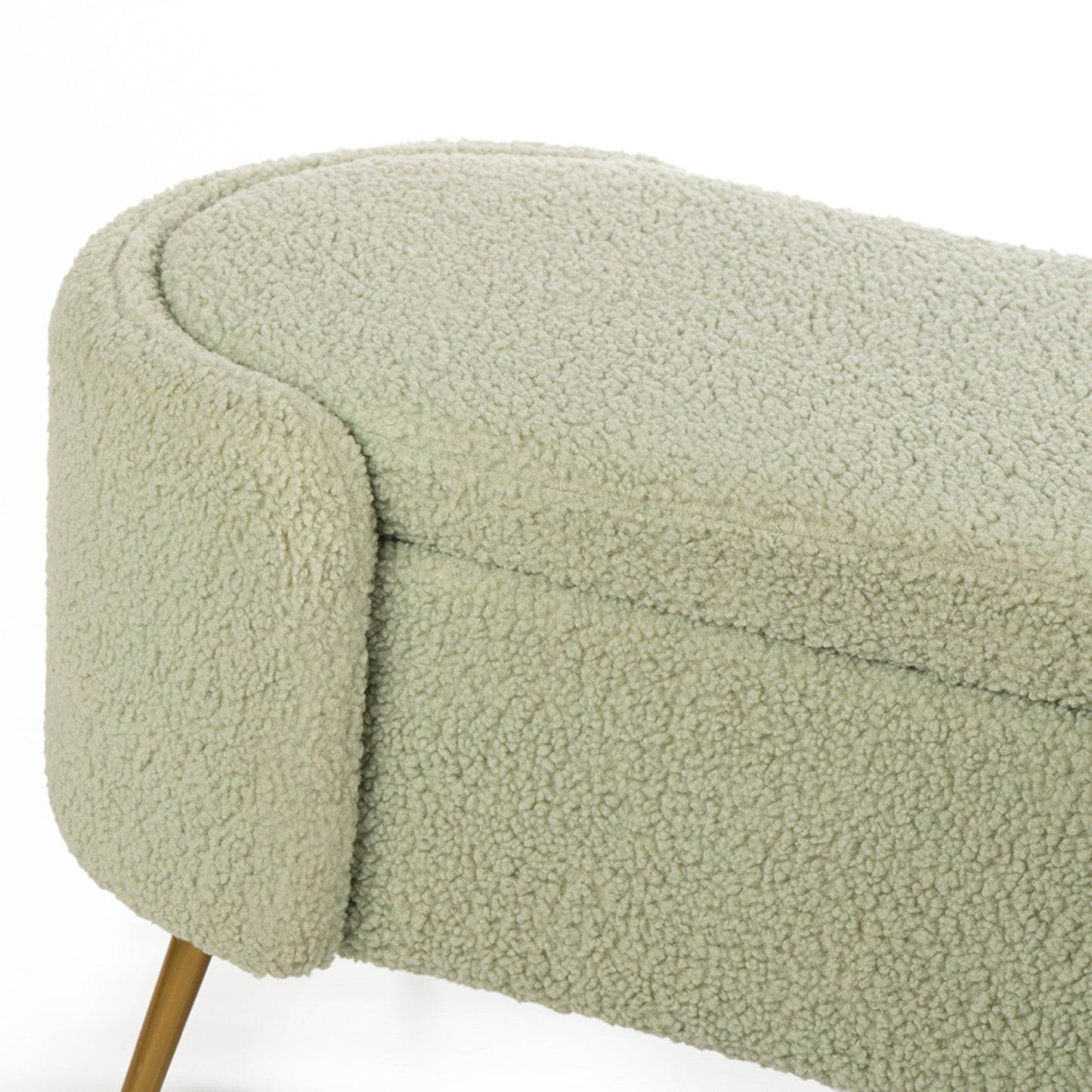Oval Storage Bench, Green