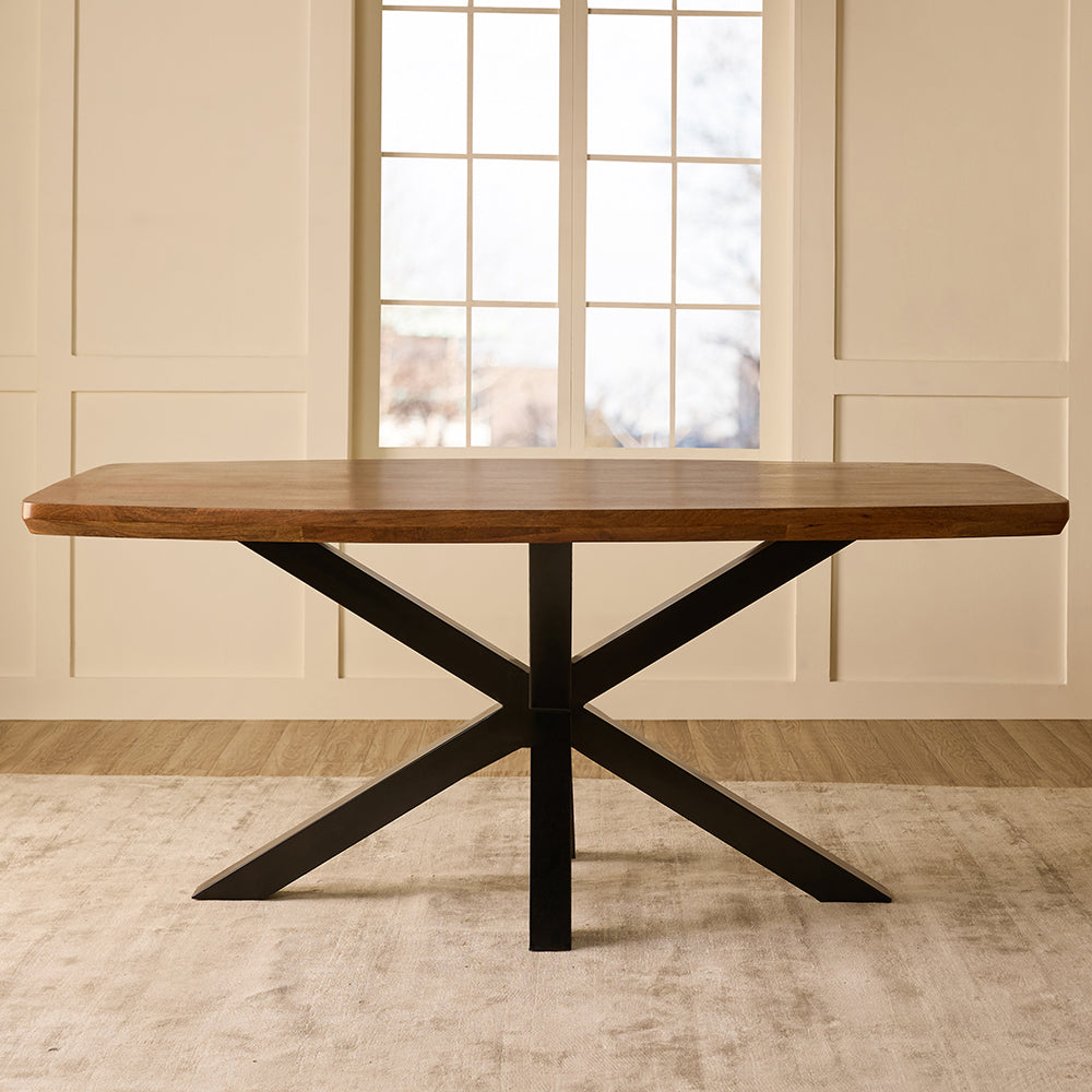Crispio Wooden Dining Table, Brown