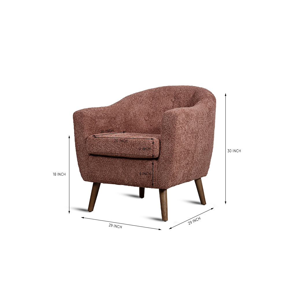 Felix Faux Chair, Dusty Rose Brown