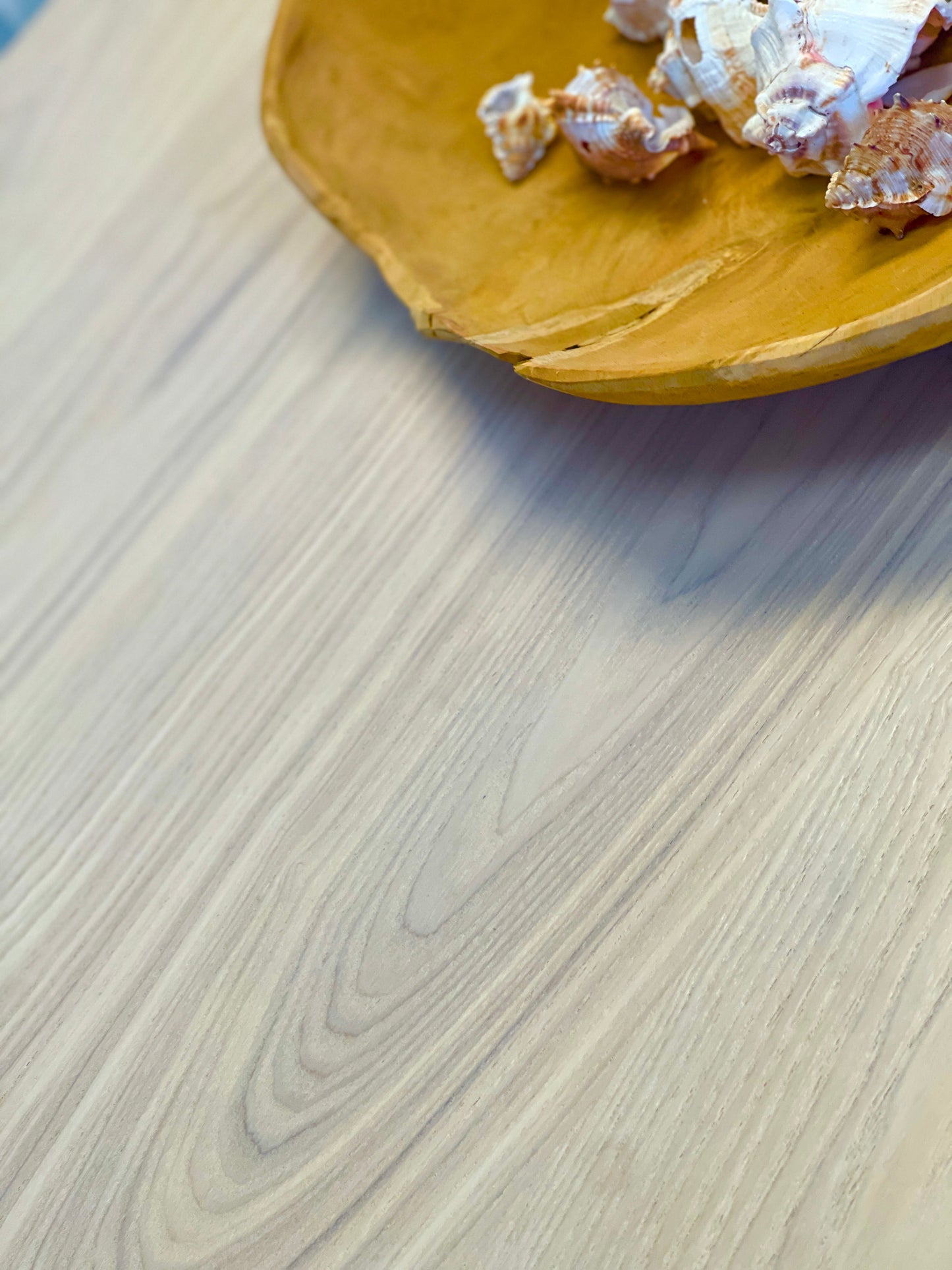 Breeze Cane Dining Table, White Oak