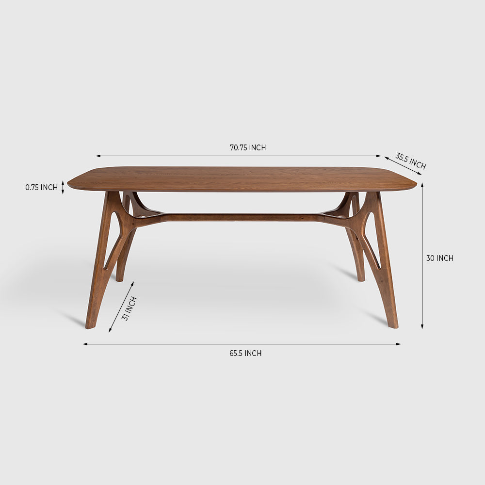 Olivia Judd Dining Table, Dark Walnut