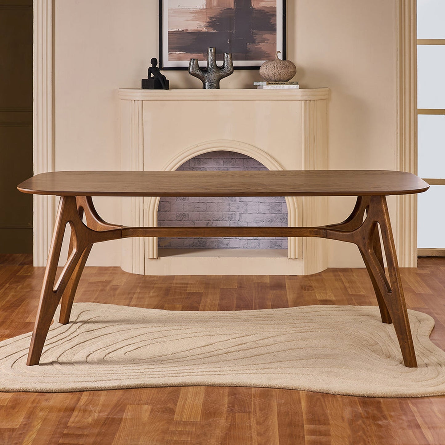 Olivia Judd Dining Table, Dark Walnut