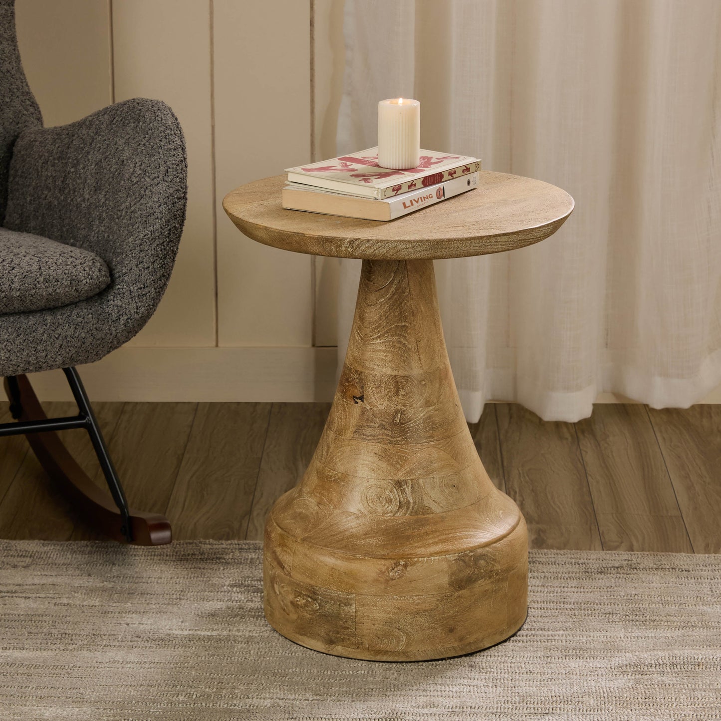 Tejano Mango Wood Side Table