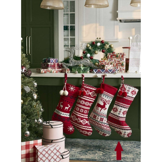 Cotton Knitted Christmas Stocking (VV-5318)