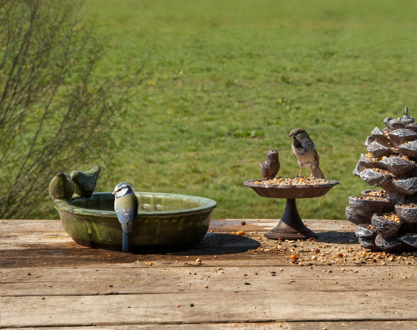Ceramic Oval Bird Bath
